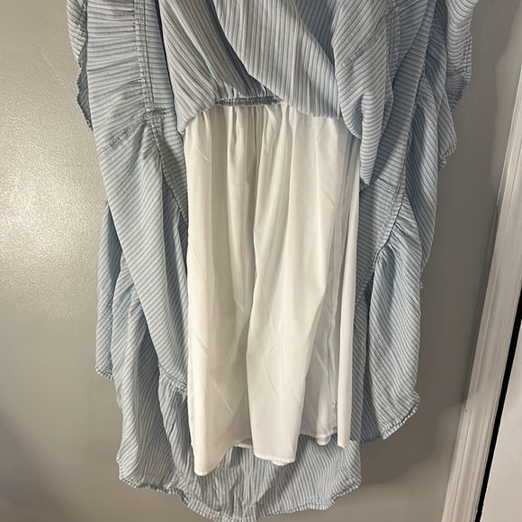 Striped Ruffle Off-Shoulder Dress - Picture 6 of 6